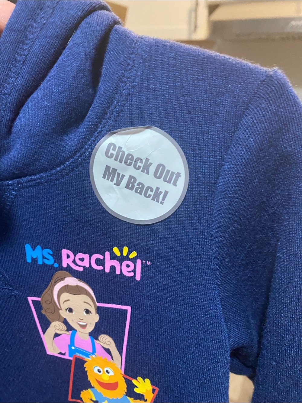 Rachel Navy Kids Hoodie & Sweatpants Set with Colorful Character Print unisex 3T - Picture 4 of 9